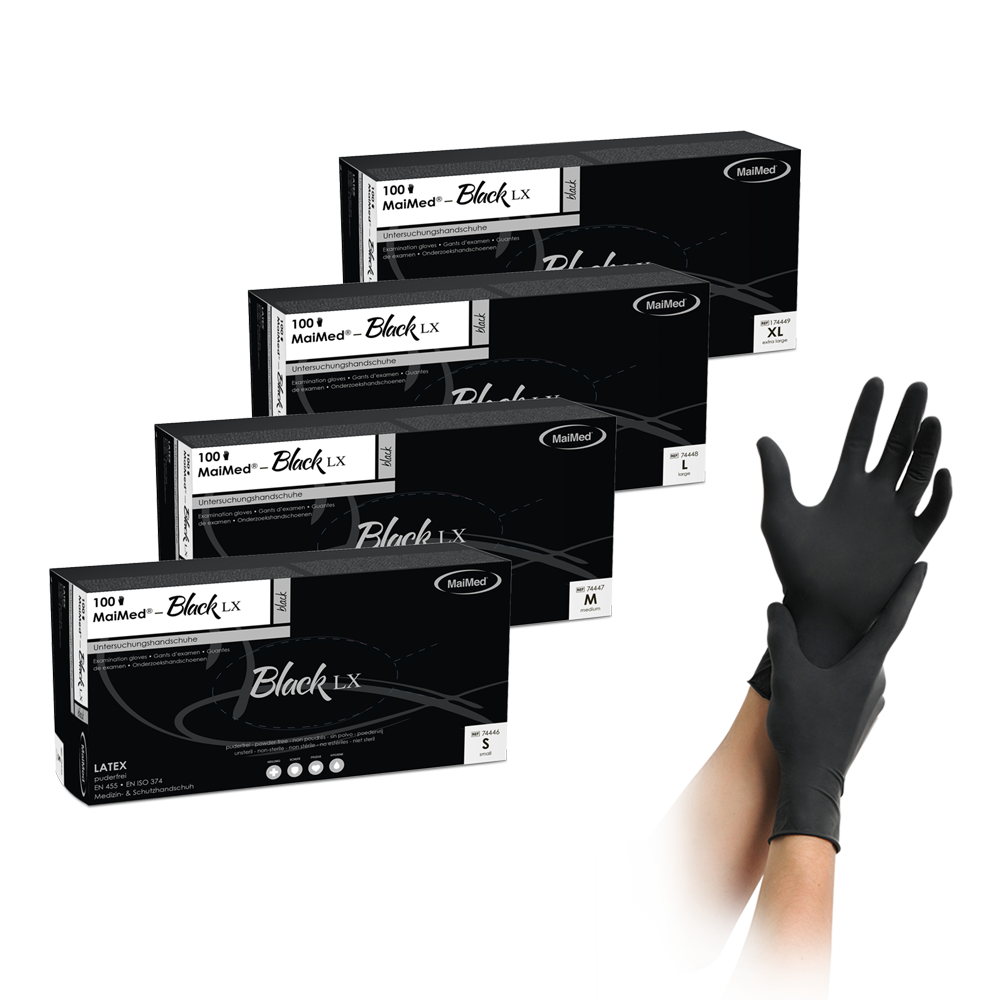 MaiMed® Black LX Einmalhandschuh (Latex)