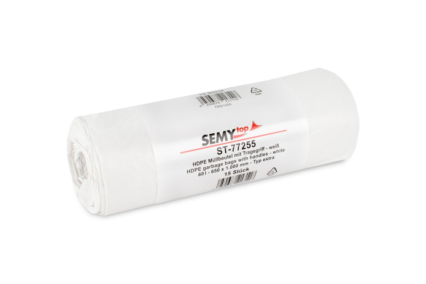 HDPE Müllbeutel mit Tragegriff ST-77233/ST77255