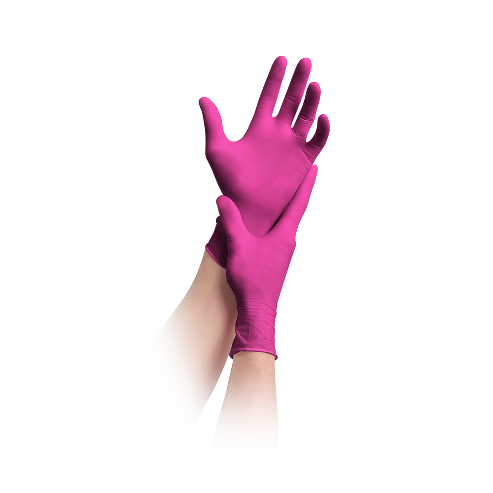 Magenta Nitrilhandschuhe von MaiMed Solution 100