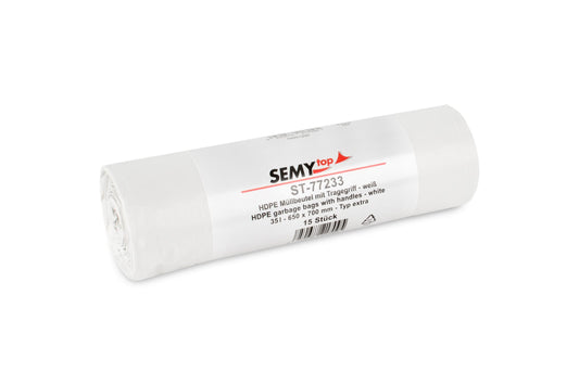 HDPE Müllbeutel mit Tragegriff ST-77233/ST77255