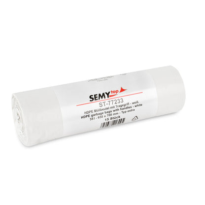 HDPE Müllbeutel mit Tragegriff ST-77233/ST77255