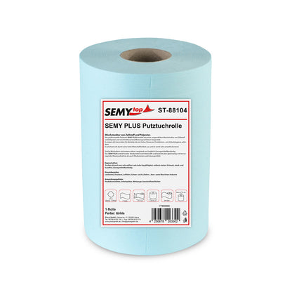 SemyTop ST-88104/88204 Profi Putztuch türkis, lebensmittelecht, reißfest und saugstark
